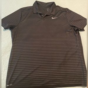 Men’s Nike Dri-Fit, Black Striped Polo Shirt, size: XXL, ready to use!!